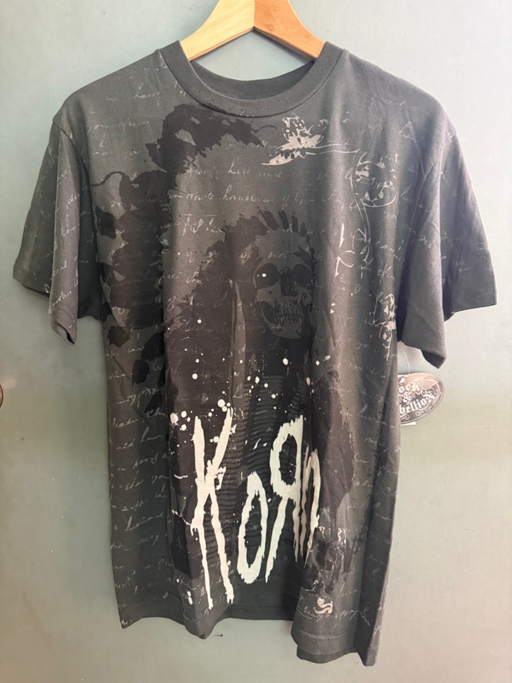 Korn Rock Republic Graphic Band Tee Black Gray Medium
